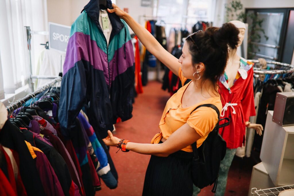 at the vintage second hand shop